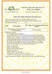 Giấy xác nhận nội dung quảng cáo