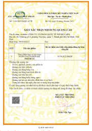Giấy xác nhận nội dung quảng cáo